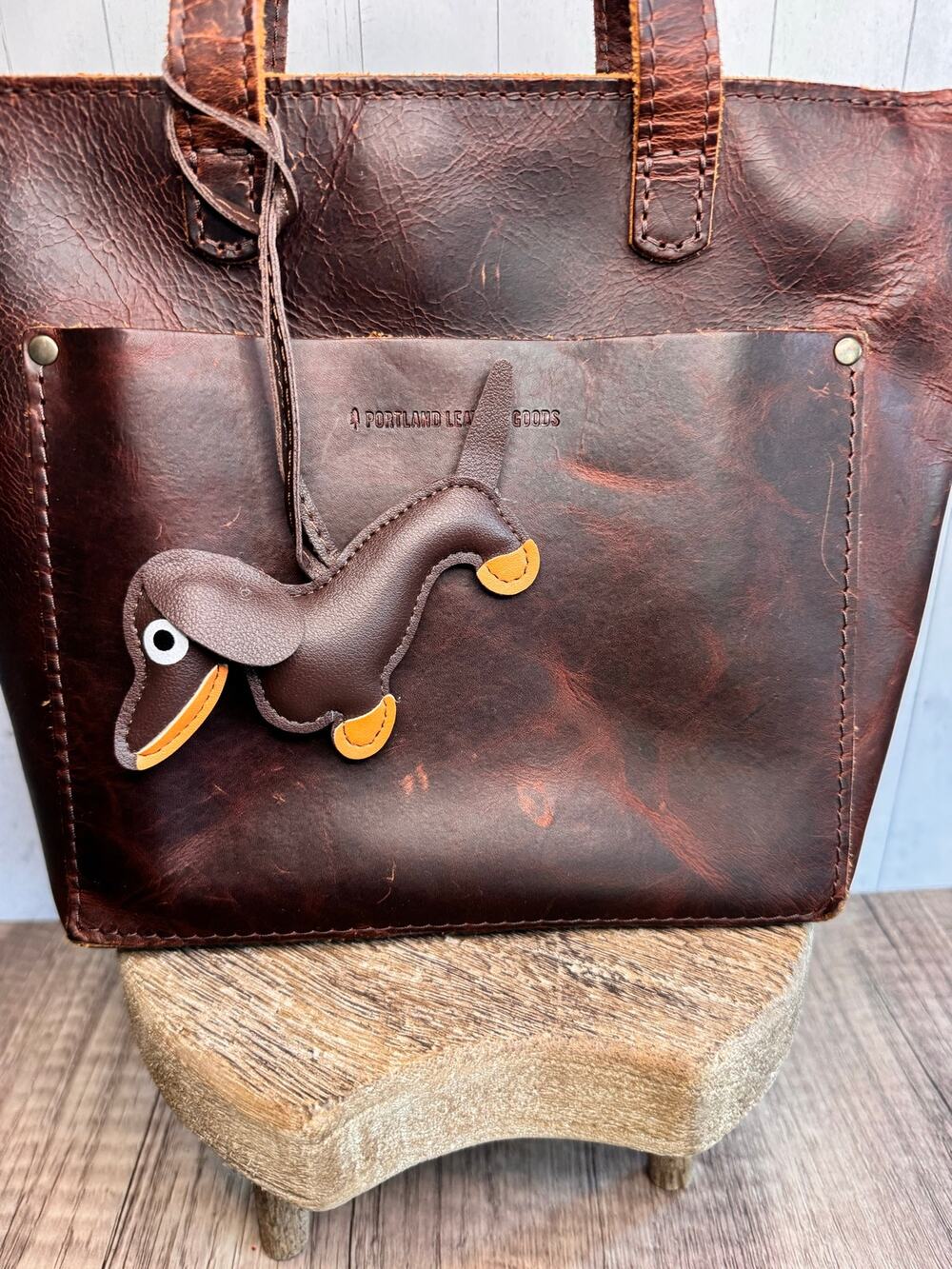Dark Brown Dachshund Wiener Dog Bag Charm Dog Lover Purse Charm Dog Cute Charm